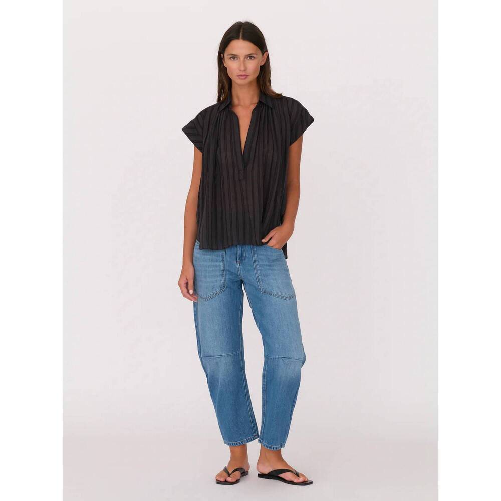 NEW SECULAR trinity top in black stripe